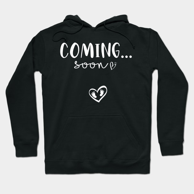 Coming Soon Announcement Pregnancy Hoodie by Tee-quotes 